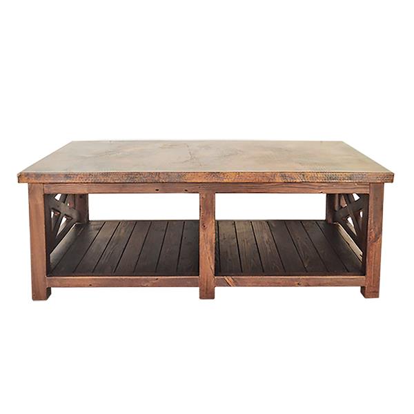 Farmhouse Natural Copper Top Coffee Table - Timber & Beam