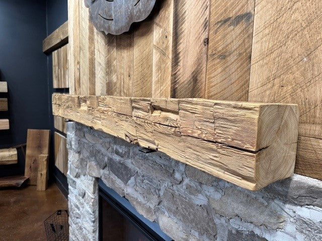 Hewn Hemlock Mantel