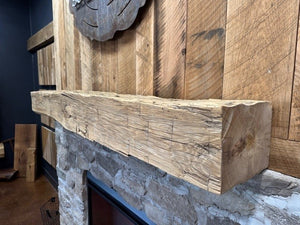 Hewn Pecan Mantel