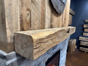 Hewn Hickory Mantel