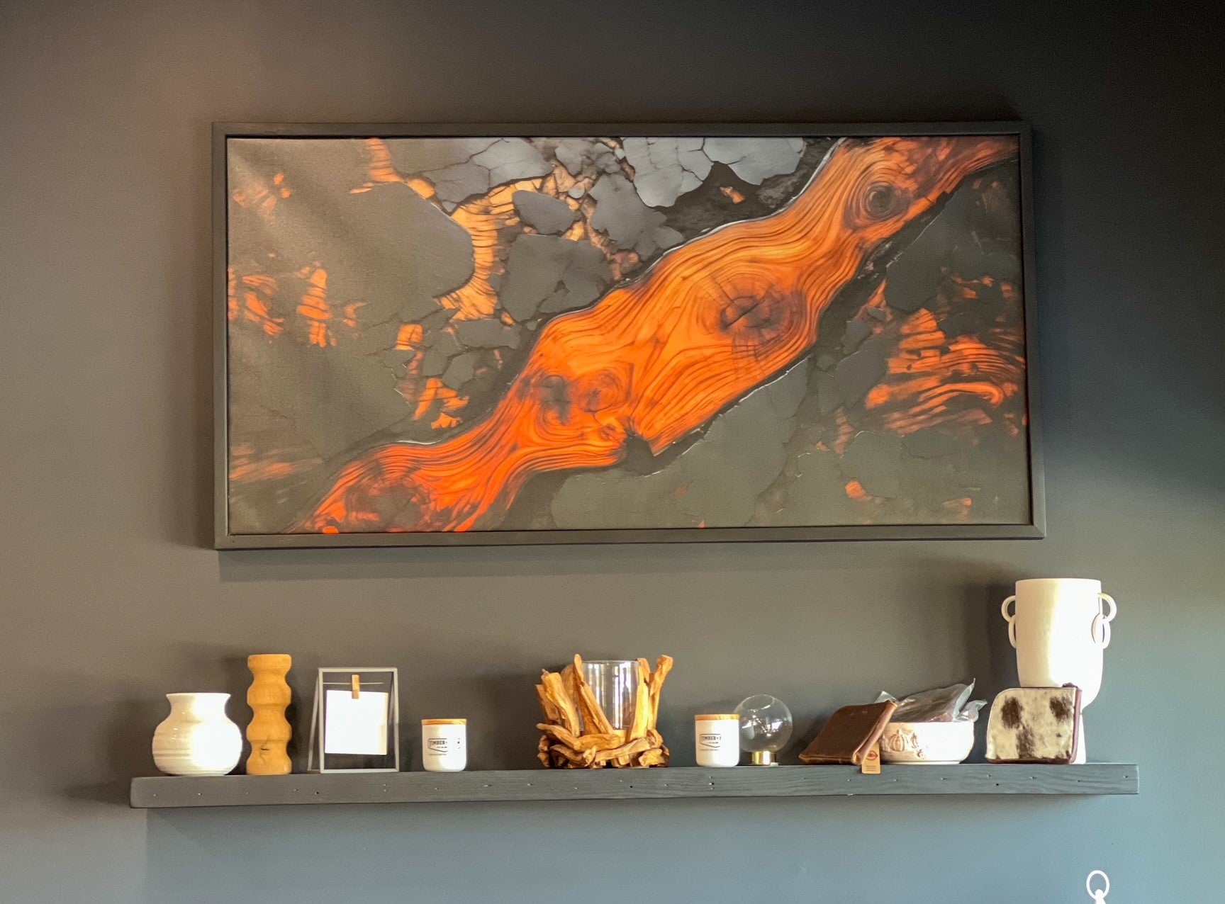 Lava and Wood Wall Art - Timber & Beam