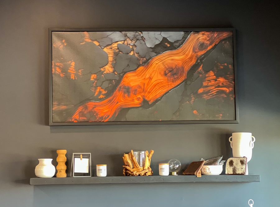 Lava and Wood Wall Art