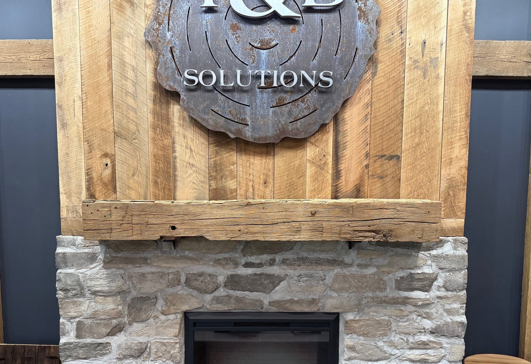 Hewn Oak Mantel