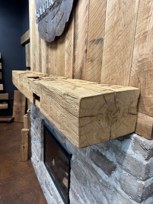 Hewn Oak Mantel