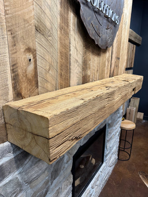 Hewn Oak Mantel