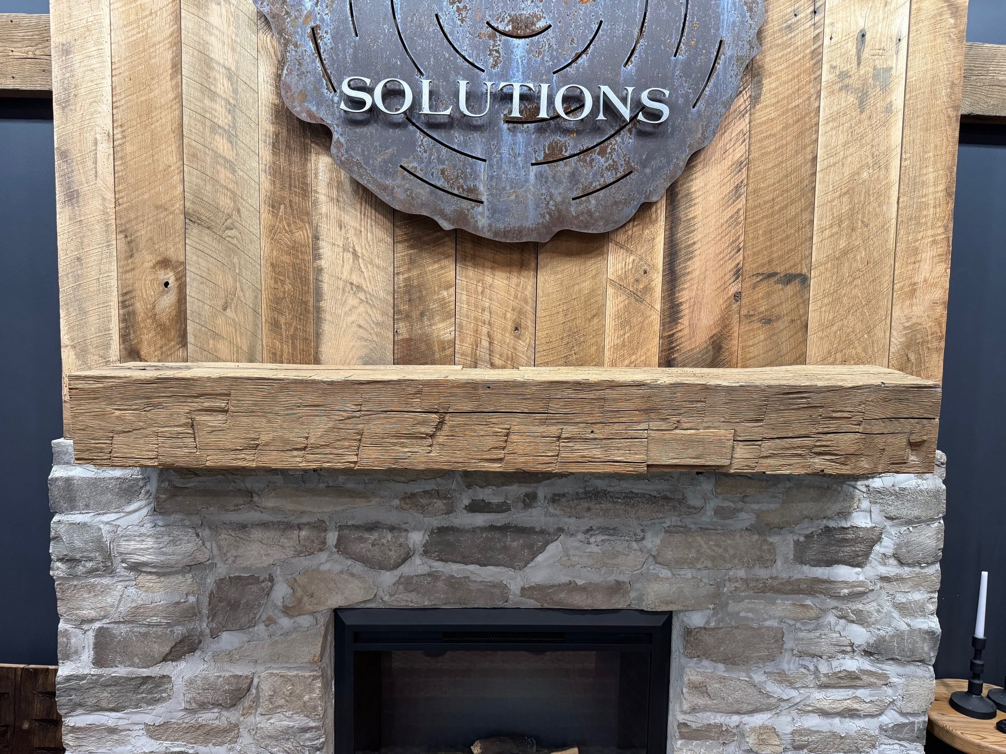 Hewn Oak Mantel