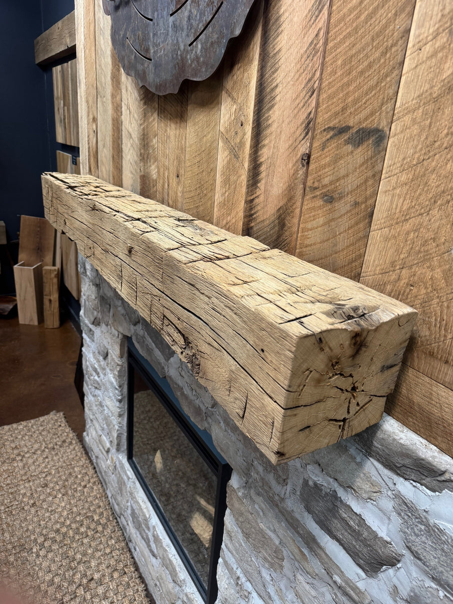 Hewn Oak Mantel