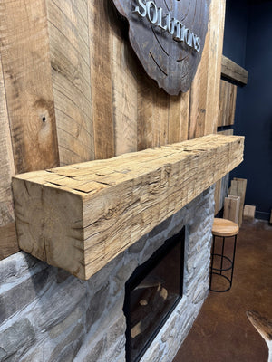 Hewn Oak Mantel