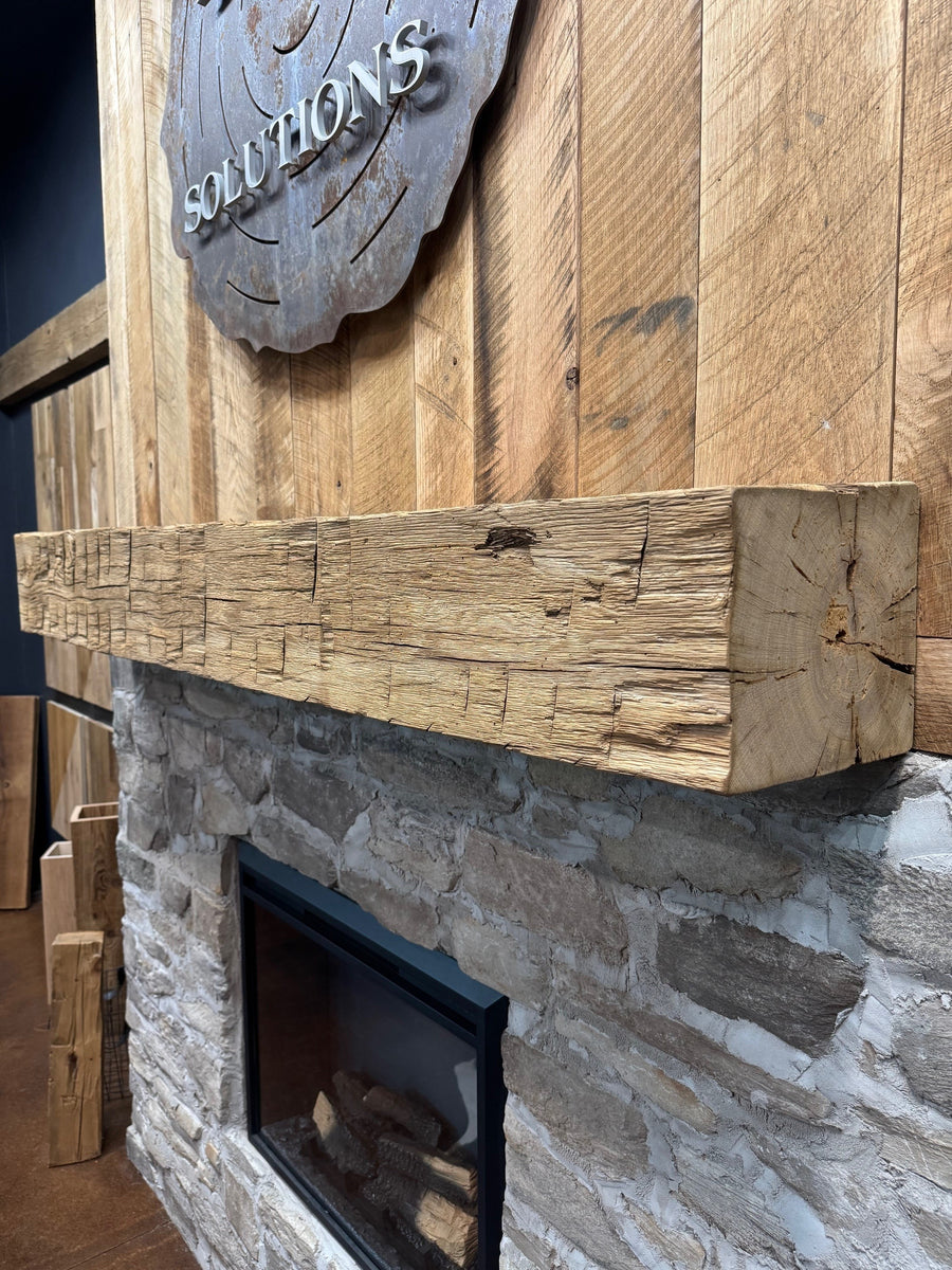 Hewn Oak Mantel