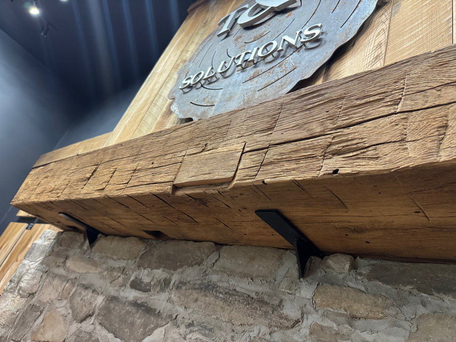 Hewn Oak Mantel