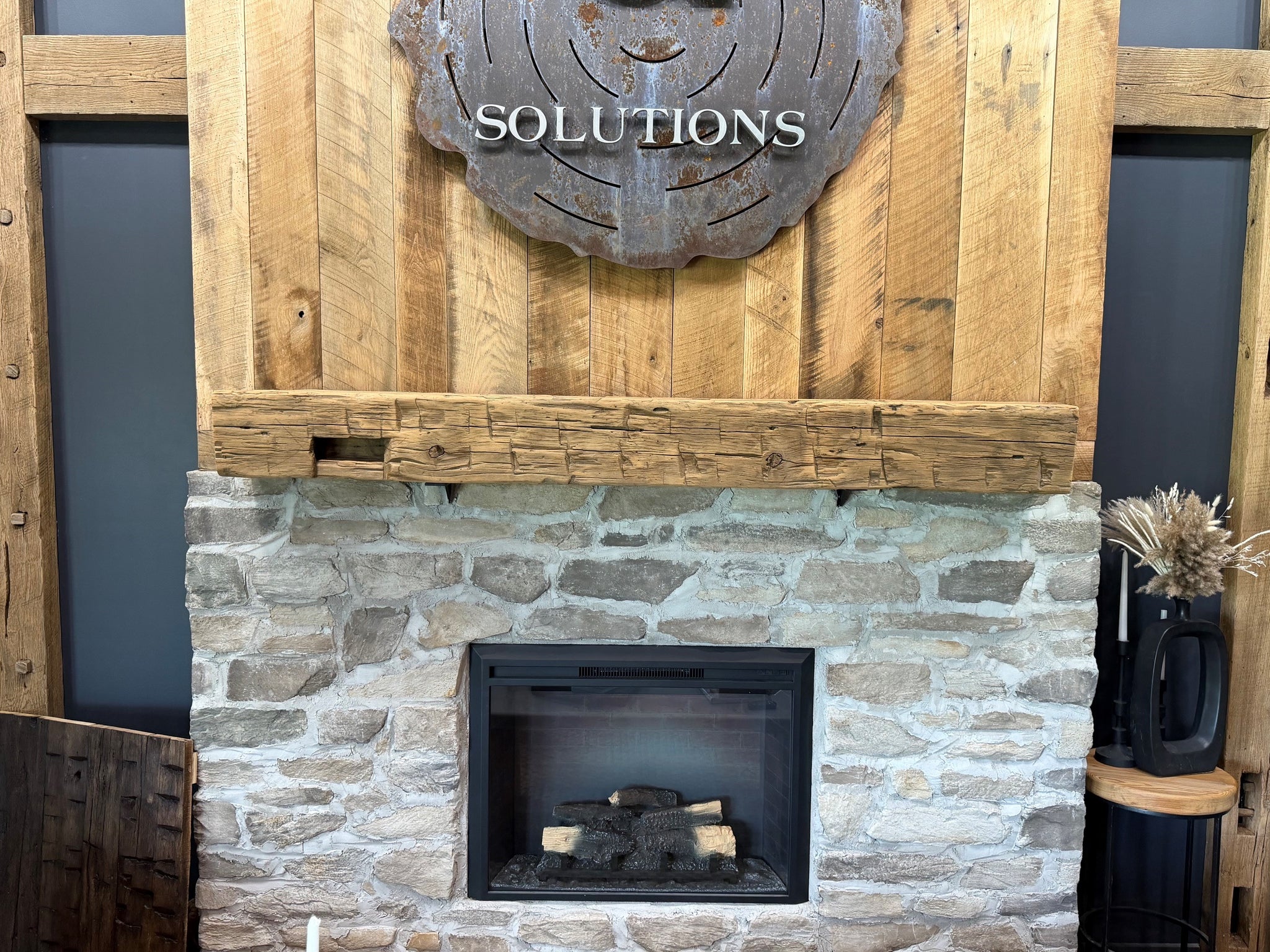 Hewn Hemlock Mantel