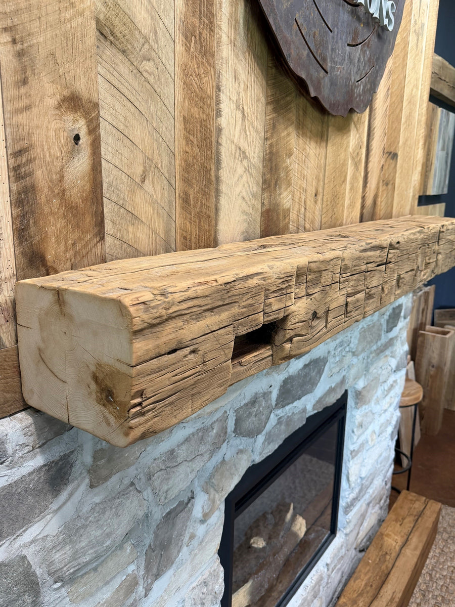 Hewn Hemlock Mantel