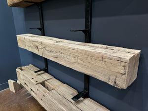 White Oak Hewn Mantel