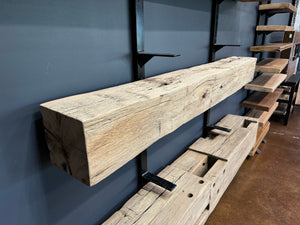 White Oak Hewn Mantel