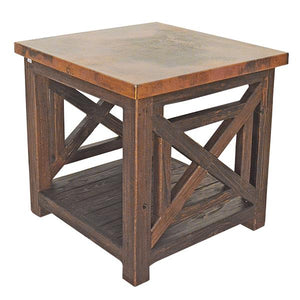 Farmhouse Natural Copper Side Table