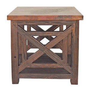 Farmhouse Natural Copper Side Table