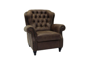 Sitara Chair- Woodland Spice Leather w/ Optional Ottoman