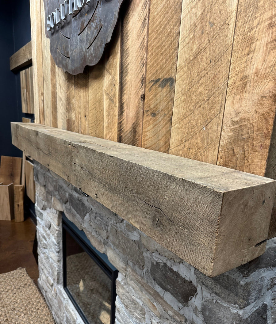 Oak Rough Sawn Mantel